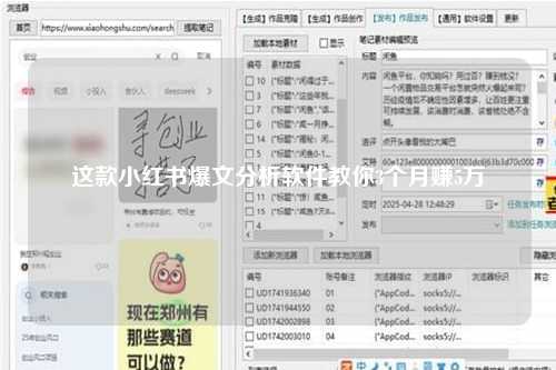这款小红书爆文分析软件教你3个月赚5万