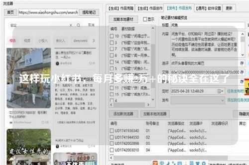 这样玩小红书，每月多赚2万+的秘诀全在这了