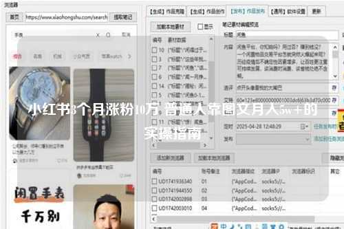 小红书3个月涨粉10万 普通人靠图文月入5w+的实操指南