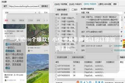 一天抢100个爆款！小红书黄牛神器让你订单接到手软
